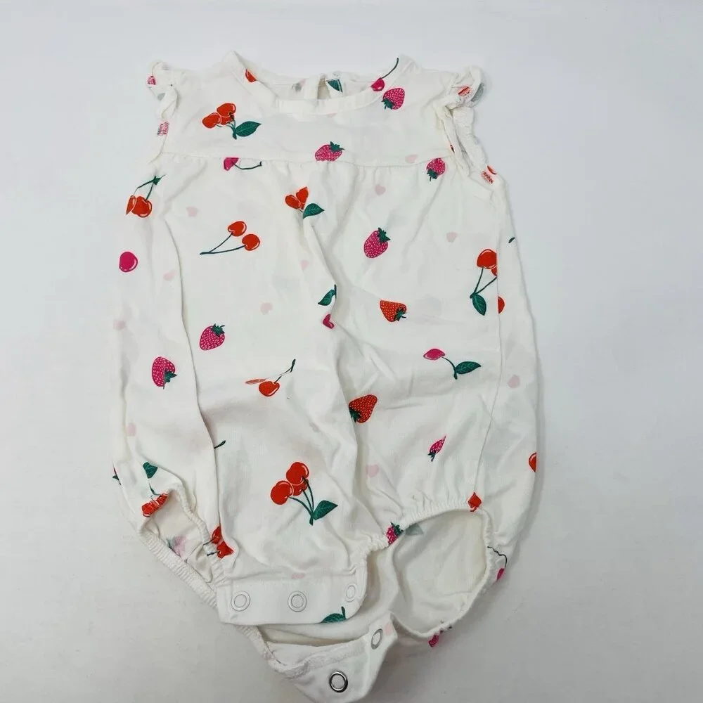 Carters Baby Girls Size 12 Months 3 Piece Bodysuits‎ & Short Summer Set 1275